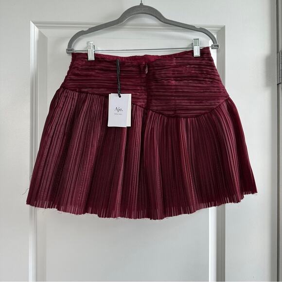 AJE Laurier Organza Micro Pleated Plissé Skirt - Picture 5 of 7